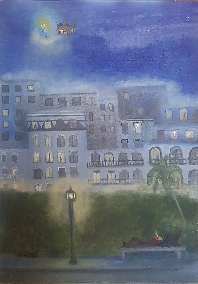 SGSP510. Santiago García Sáenz. Sueño de Taragüi.1995. Óleo sobre tela. 70 x 50 cm.jpg