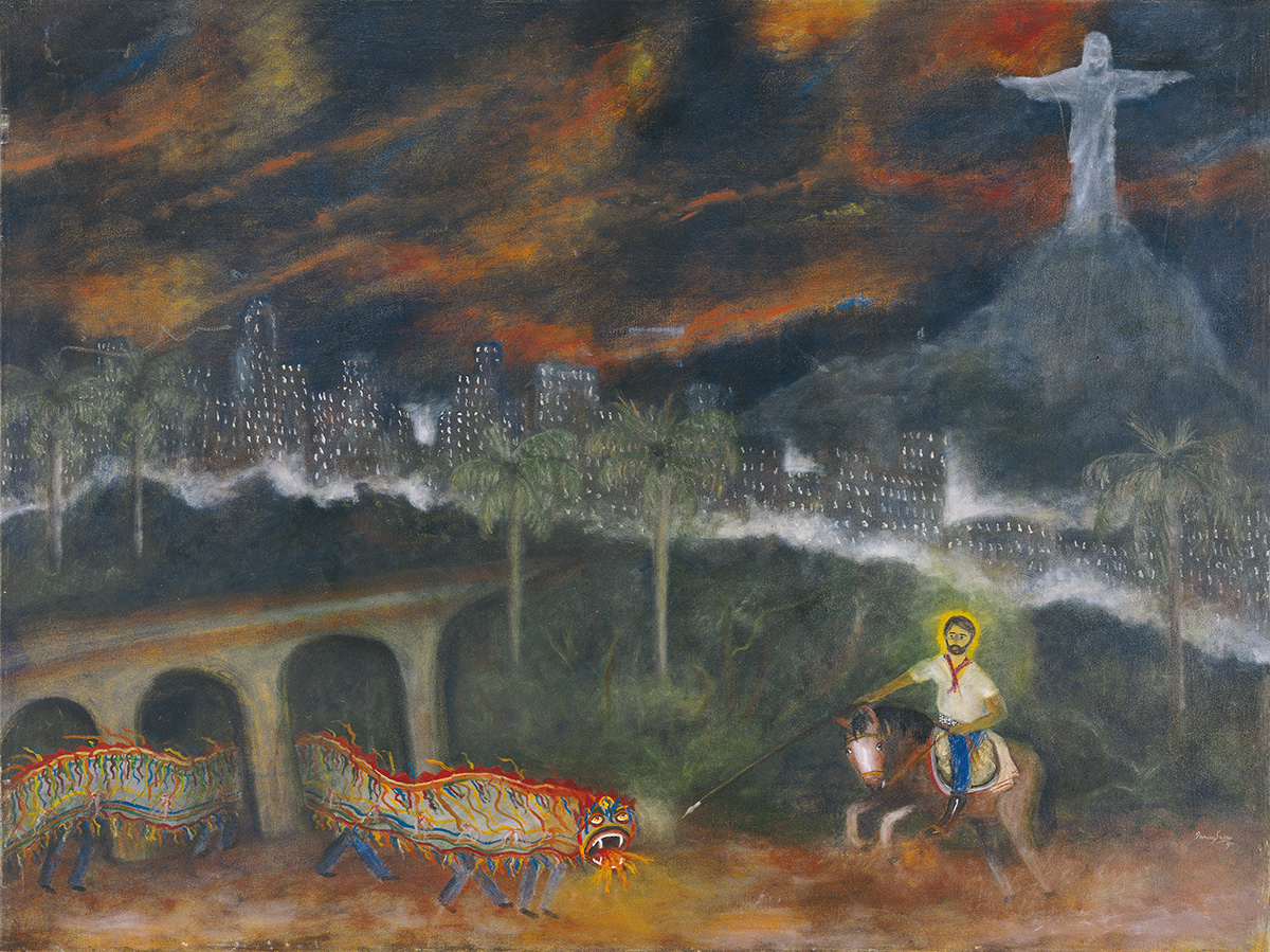 SGSP082. Santiago García Sáenz. San Jorge en Río de Janeiro, 1994. Óleo sobre tela. 100,5 x 130 cm. Fotografía Malba